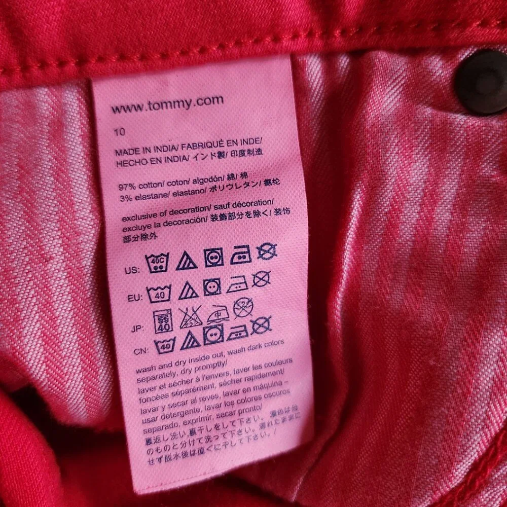 Tommy Hilfiger Red Frayed Shorts - Picture 8 of 10